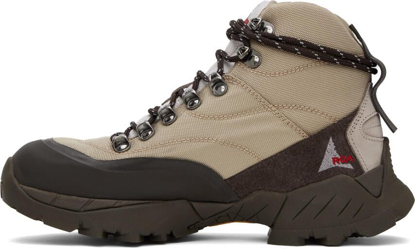 ROA Taupe & Brown Andreas Strap Boots - Picture 4