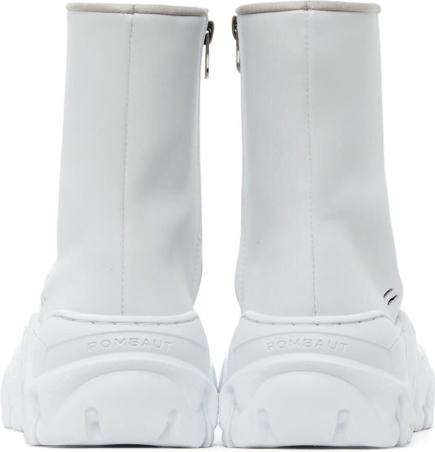 Rombaut White Future Leather Boccaccio II Lite Ankle Boots