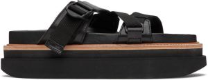 Sacai Black Hybrid Belt Sandals