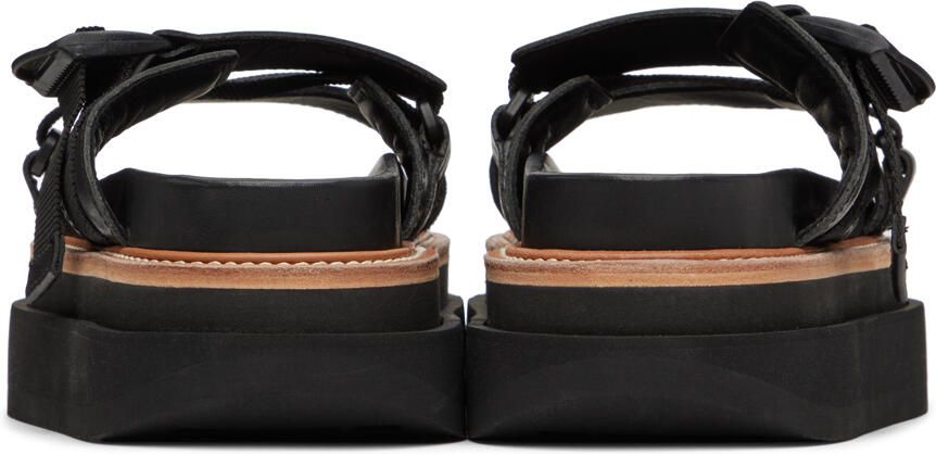 Sacai Black Hybrid Belt Sandals