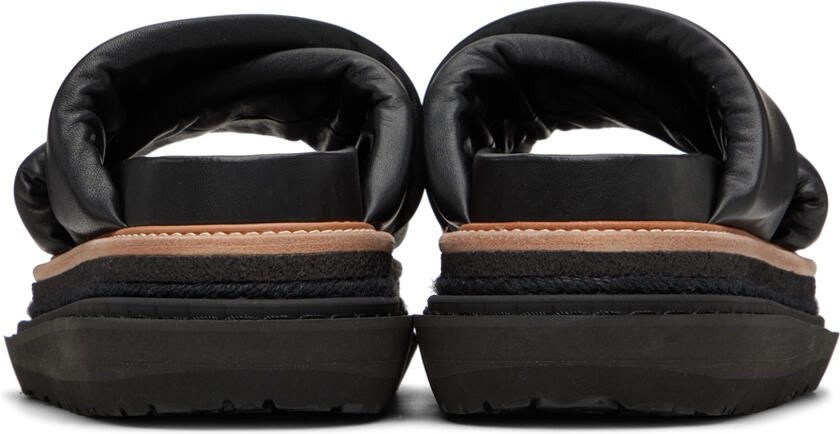Sacai Black Multiple Sole Sandals