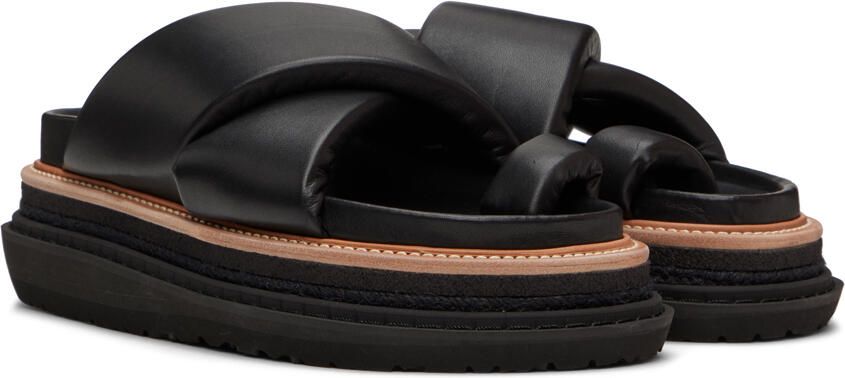 Sacai Black Multiple Sole Sandals - Picture 2