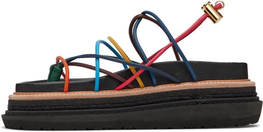 Sacai Black Platform Sandals - Picture 3