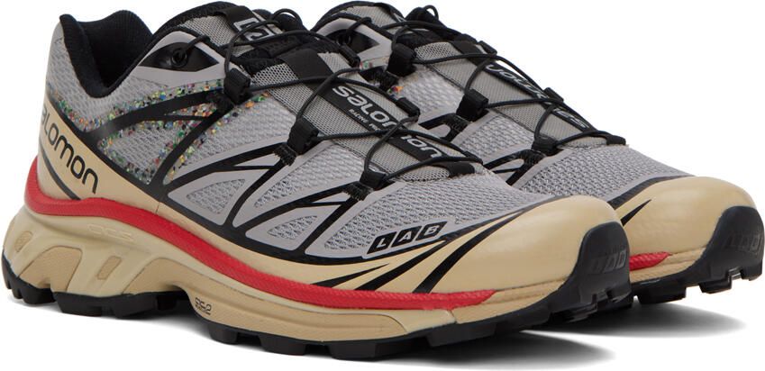 Salomon Gray & Taupe XT-6 Mindful Sneakers - Picture 2