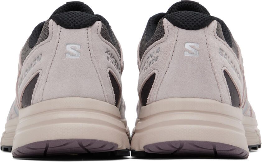 Salomon Taupe & Gray X-Mission 4 Suede Sneakers - Picture 4