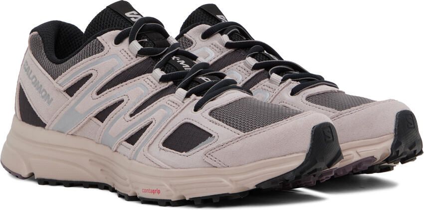 Salomon Taupe & Gray X-Mission 4 Suede Sneakers