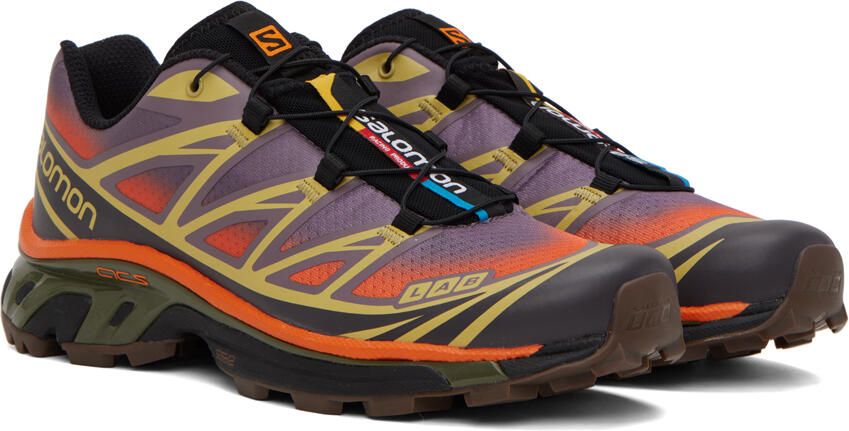 Salomon Orange & Purple XT-6 Skyline Sneakers - Picture 3