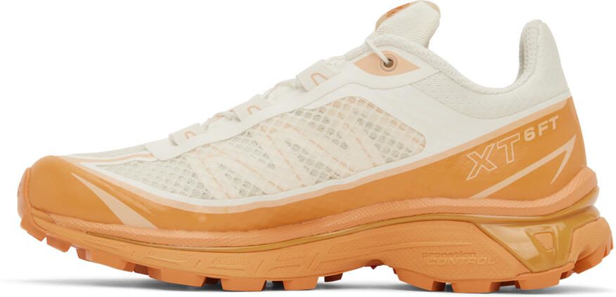 Salomon Orange & Off-White XT-6 FT Sneakers - Picture 3
