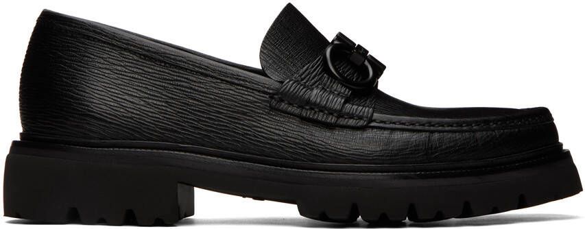 Ferragamo Black Bleecker Loafers