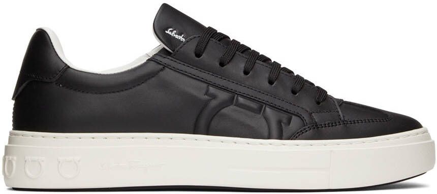 Salvatore Ferragamo Black Gancini Sneaker