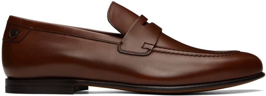 Ferragamo Brown Leather Penny Loafer