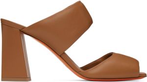 Santoni Brown Leather Heels