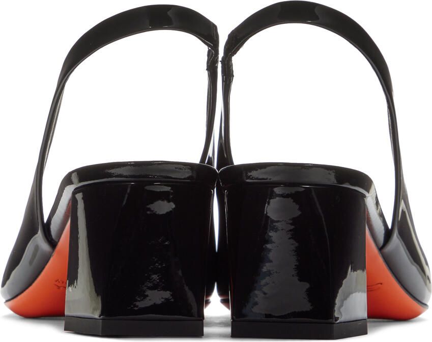 Santoni Black Slingback Heels - Picture 5