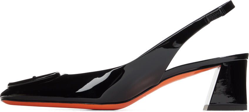 Santoni Black Slingback Heels - Picture 3