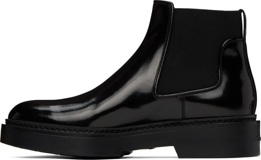 Santoni Black Ursula Chelsea Boots - Picture 3