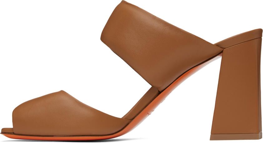 Santoni Brown Leather Heels - Picture 3