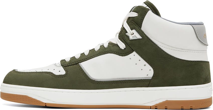 Santoni Green & White Sneak-Air Sneaker - Picture 3