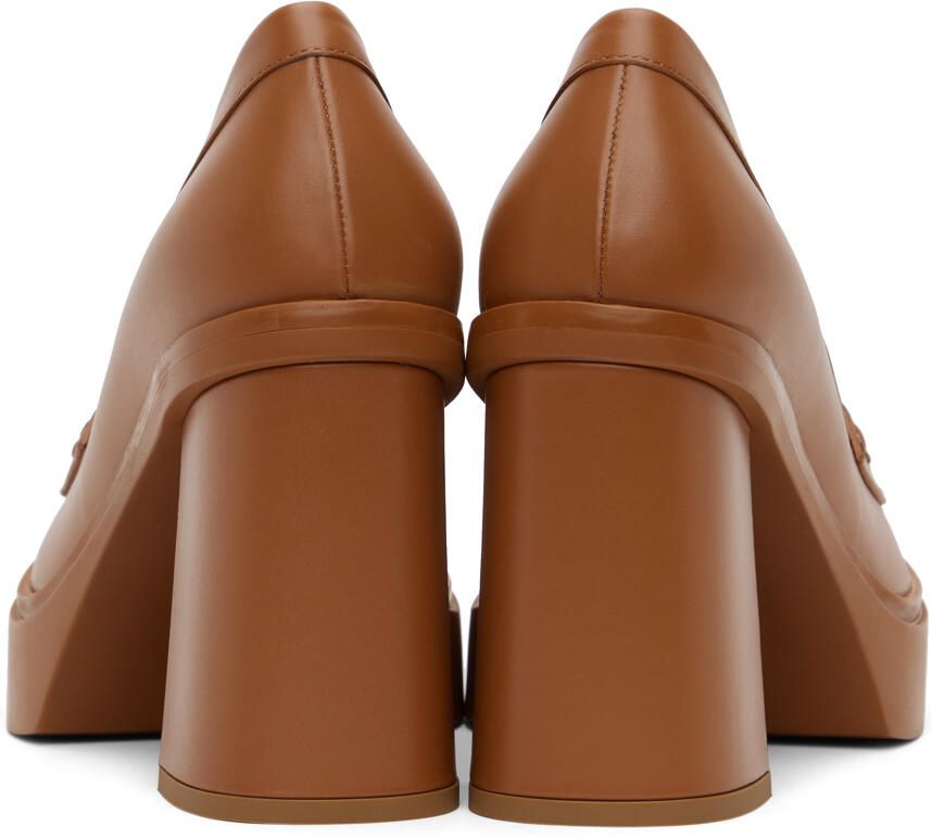 Santoni Tan High-Heel Pumps