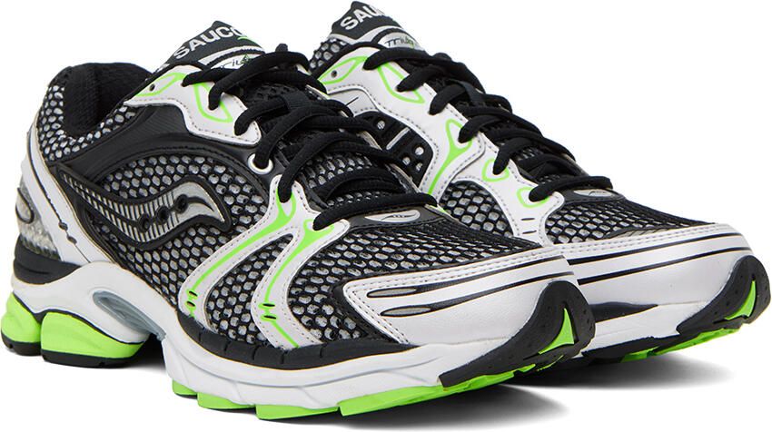 Saucony Black & Silver Progrid Triumph 4 Sneakers - Picture 2