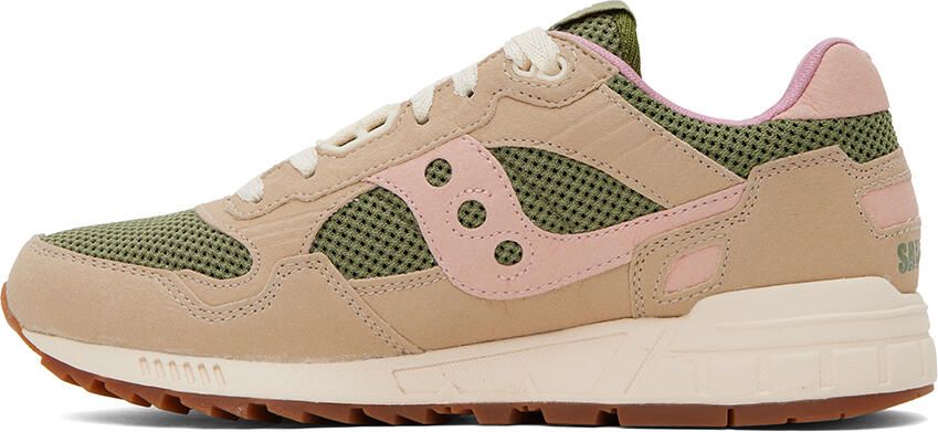 Saucony Tan & Green Shadow 5000 Mushroom Sneakers - Picture 3