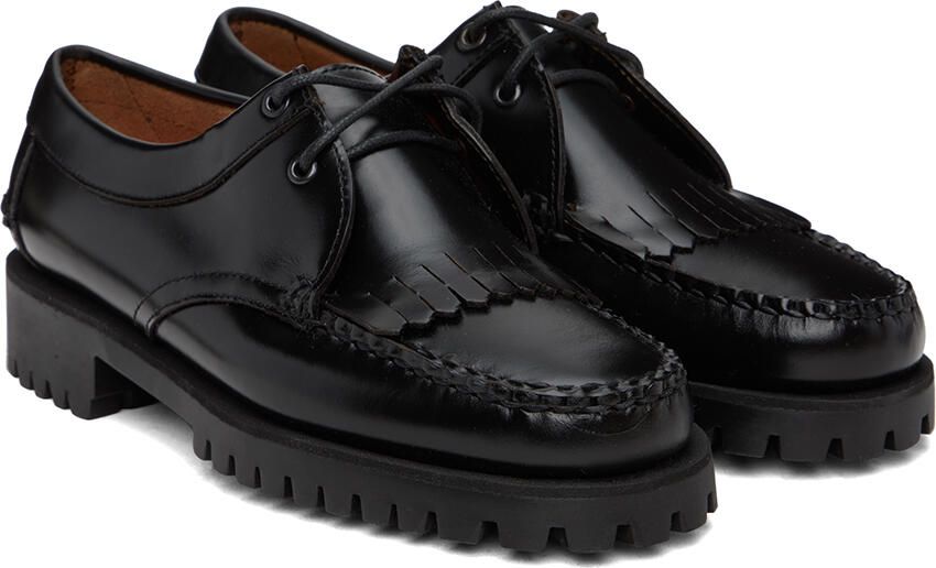Sebago Black James Fringe Lug Loafers