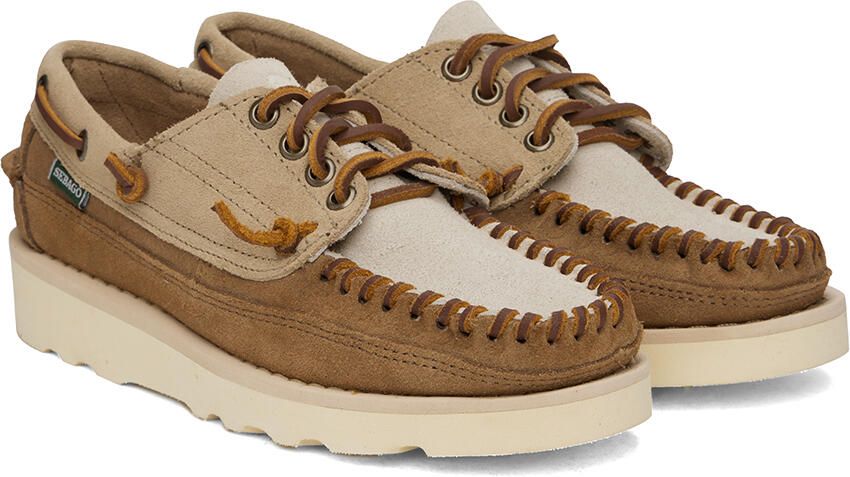 Sebago Brown & Beige Cayuga Loafers - Picture 2