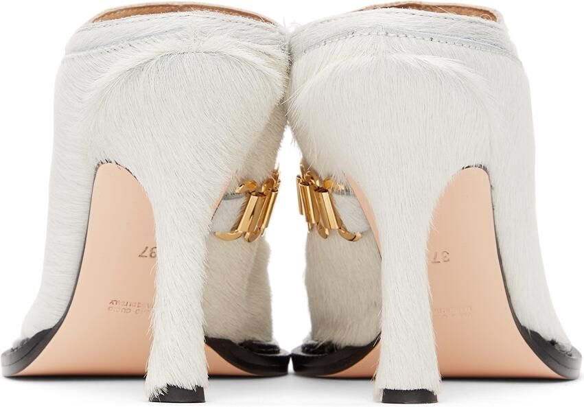 Section 8 SSENSE Exclusive White Pony Hair Heels - Picture 2
