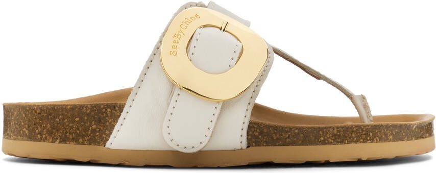 See by Chloé Beige Chany Fussbett Sandals