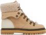 See by Chloé Beige Eileen Shearling Ankle Boots - Thumbnail 1