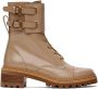 See by Chloé Beige Mallory Combat Boots - Thumbnail 1