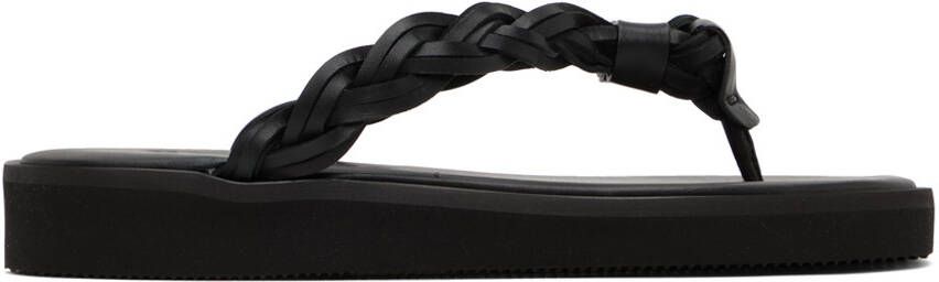 See by Chloé Black Braided Flat Sandals
