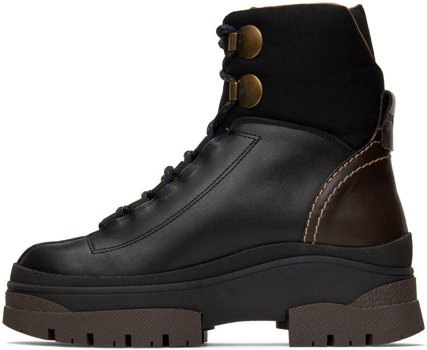 See by Chloé Black Cassidie Lace Up Ankle Boots - Picture 3