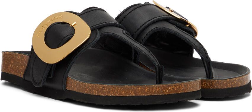 See by Chloé Black Chany Fussbett Thong Sandals - Picture 2