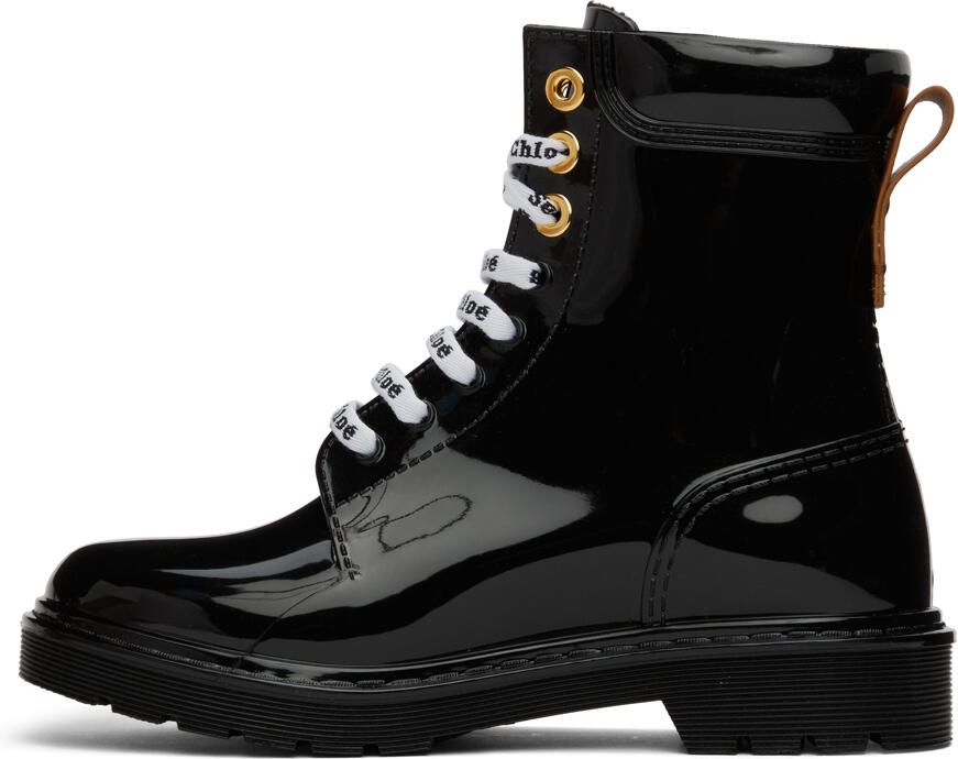 See by Chloé Black Florrie Rain Boots - Picture 3