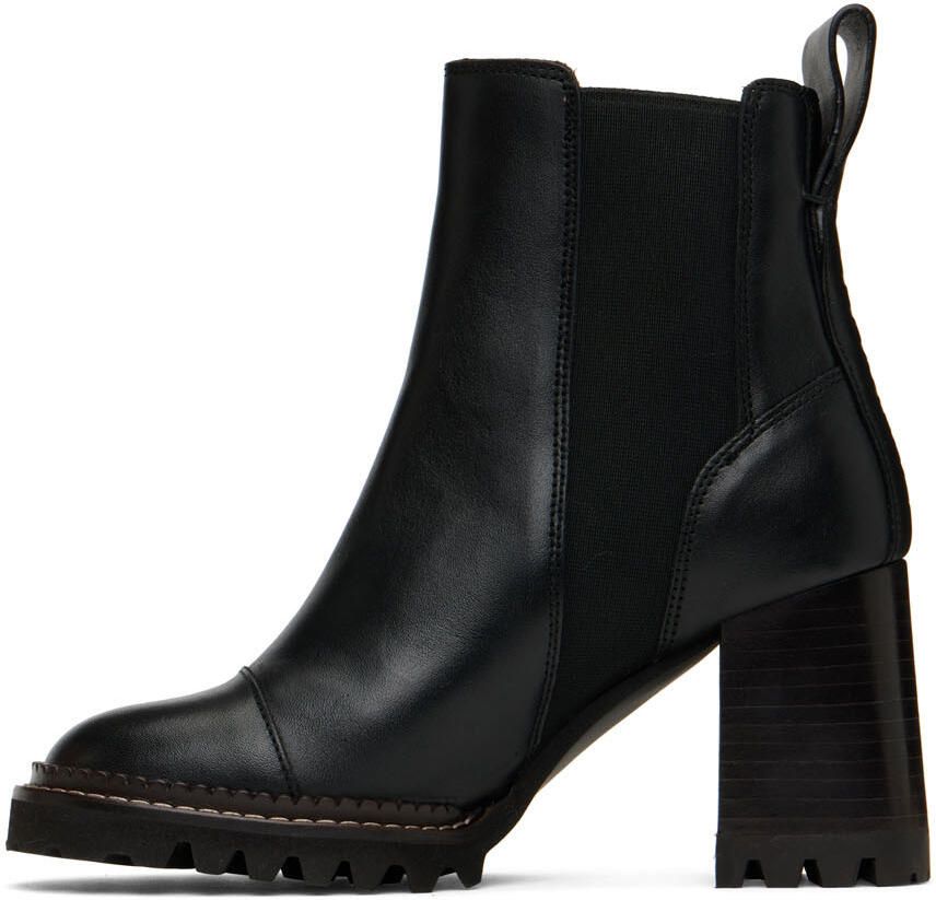 See by Chloé Black Mallory Ankle Boots