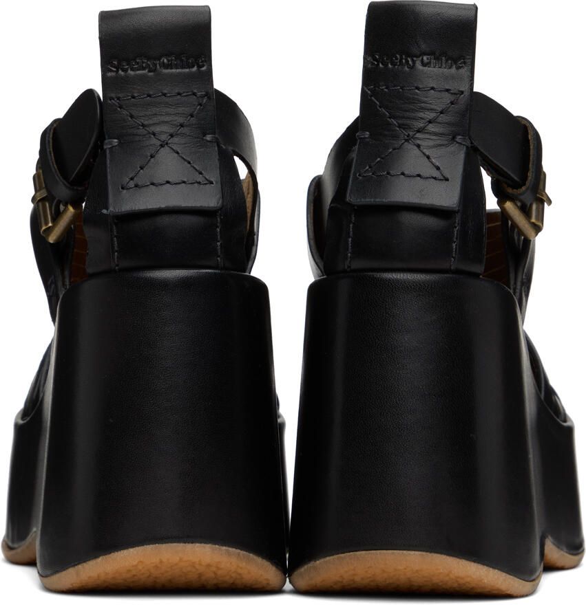 See by Chloé Black Thessa Heeled Sandals