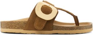 See by Chloé Brown Chany Fussbett Thong Sandals