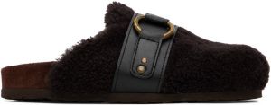 See by Chloé Brown Gema Shearling Mules