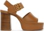 See by Chloé Brown Lexy Heeled Sandals - Thumbnail 1