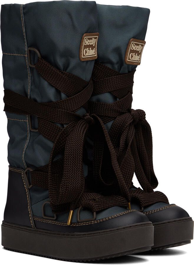 See by Chloé Gray & Brown Naina Boots