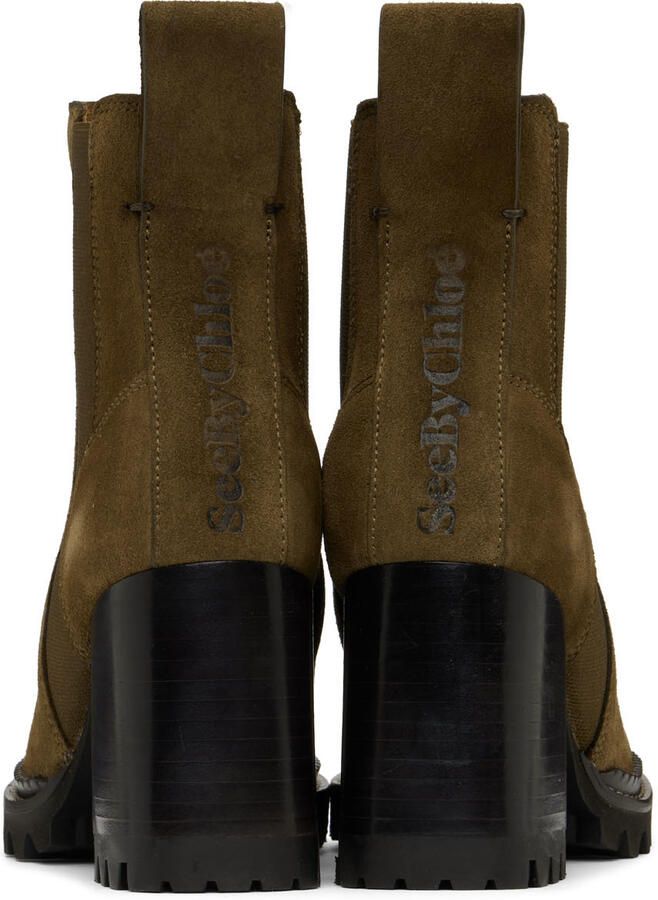 See by Chloé Khaki Mallory Ankle Boots - Picture 3
