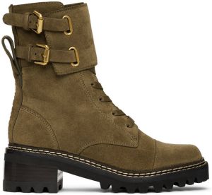 See by Chloé Khaki Mallory Combat Boots