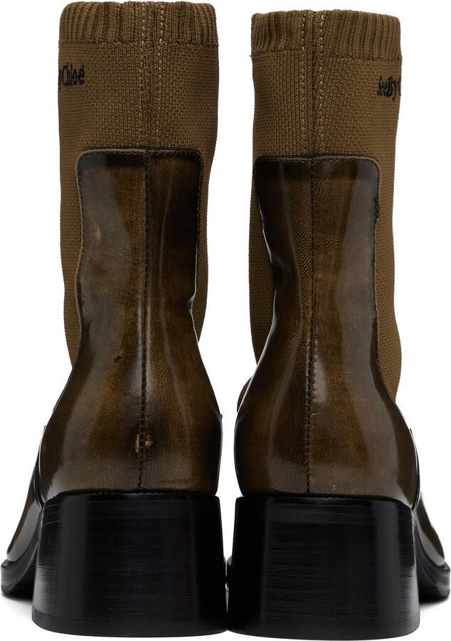See by Chloé Khaki Wendy Sock Boots - Picture 3