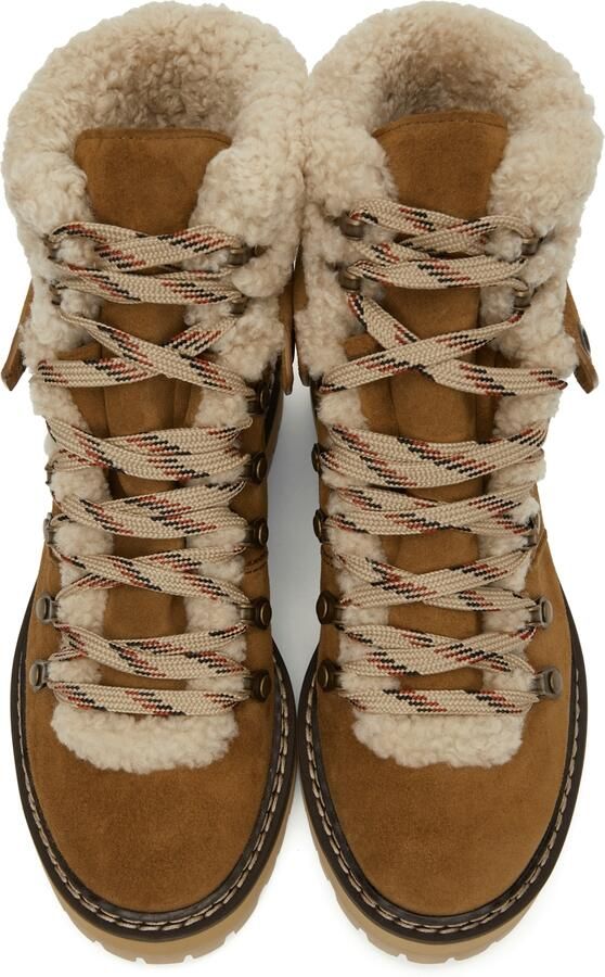 See by Chloé Tan Shearling Eileen Ankle Boots - Picture 3