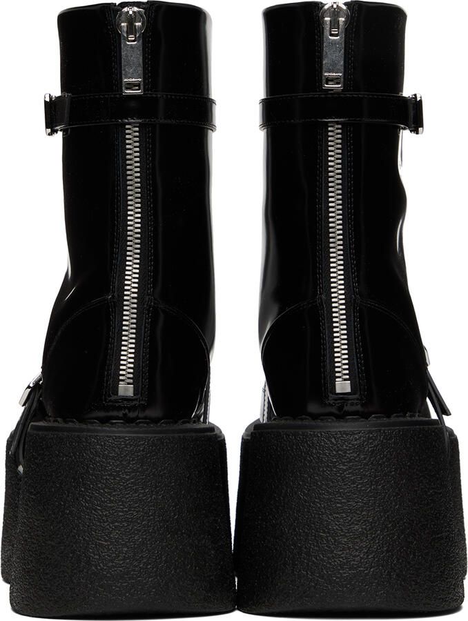 SHANG XIA SSENSE Exclusive Black Superstack Boots - Picture 3