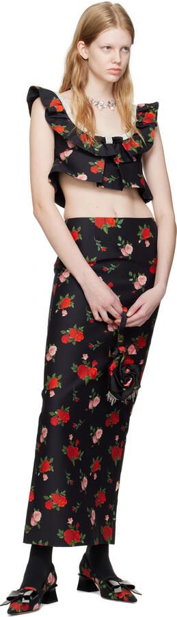 Shushu Tong Black Floral Heels - Picture 4