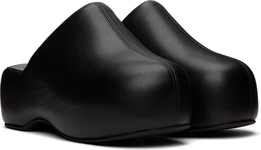 Simon Miller Black Faux-Leather Bubble Clogs - Picture 2