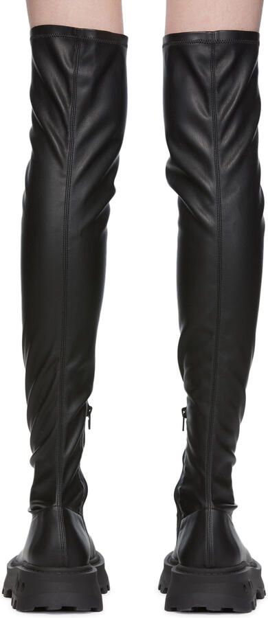 Simon Miller Black Faux-Leather Scrambler Tall Boots - Picture 2