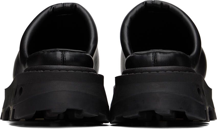 Simon Miller Black Grip Bubble Faux-Leather Clogs