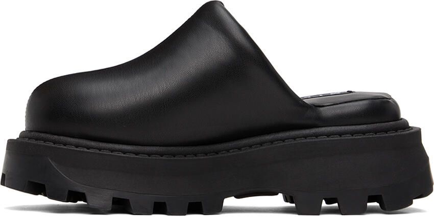 Simon Miller Black Grip Bubble Faux-Leather Clogs - Picture 3